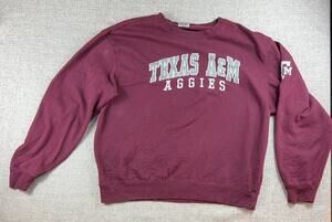 Texas A&M Aggies Sweatshirt Mens XXL Maroon Stadium Athletics Embroidered TAMU